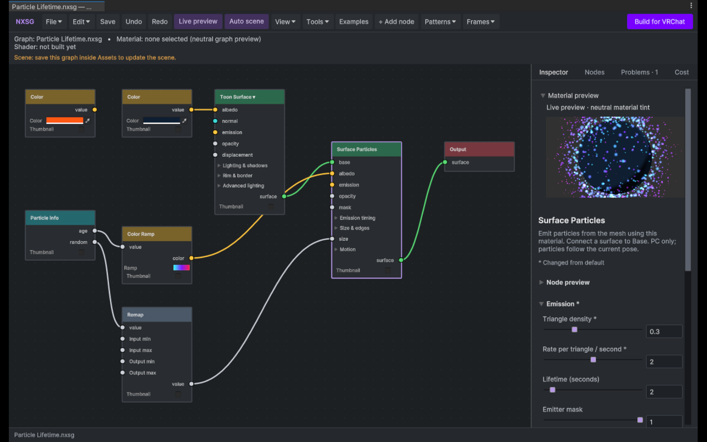 NX Shader Graph · node editor and material preview in Unity